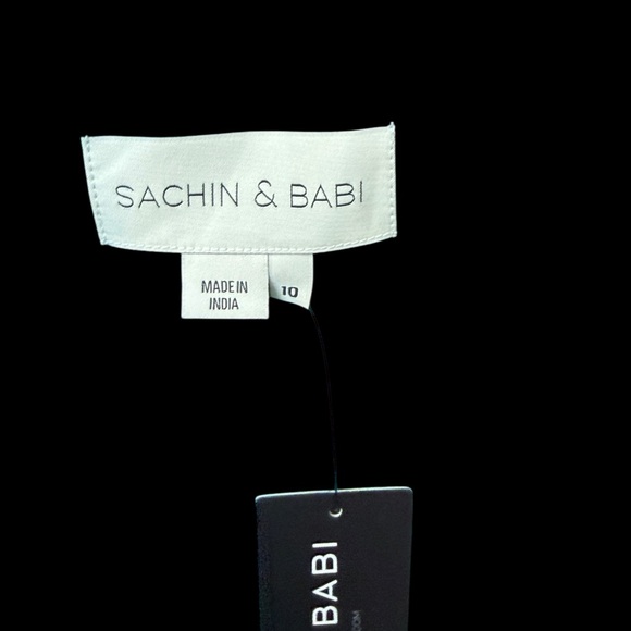 Sachin & Babi Viola Gown Green Moiré One Shoulder Dress Gown With Pockets sz 10 - Picture 14 of 16